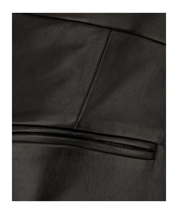 Alberta Ferretti Straight-leg Leather Pants In Black