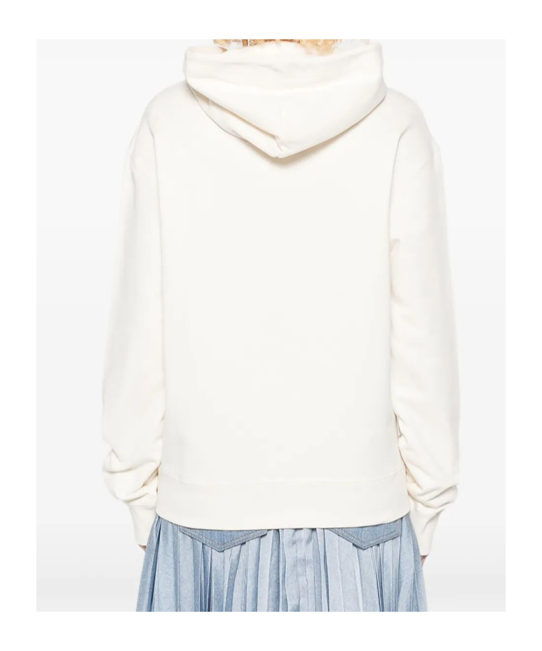 Courrèges Hooded Knitwear With Kangaroo Pocket And Ribbed Finish In White