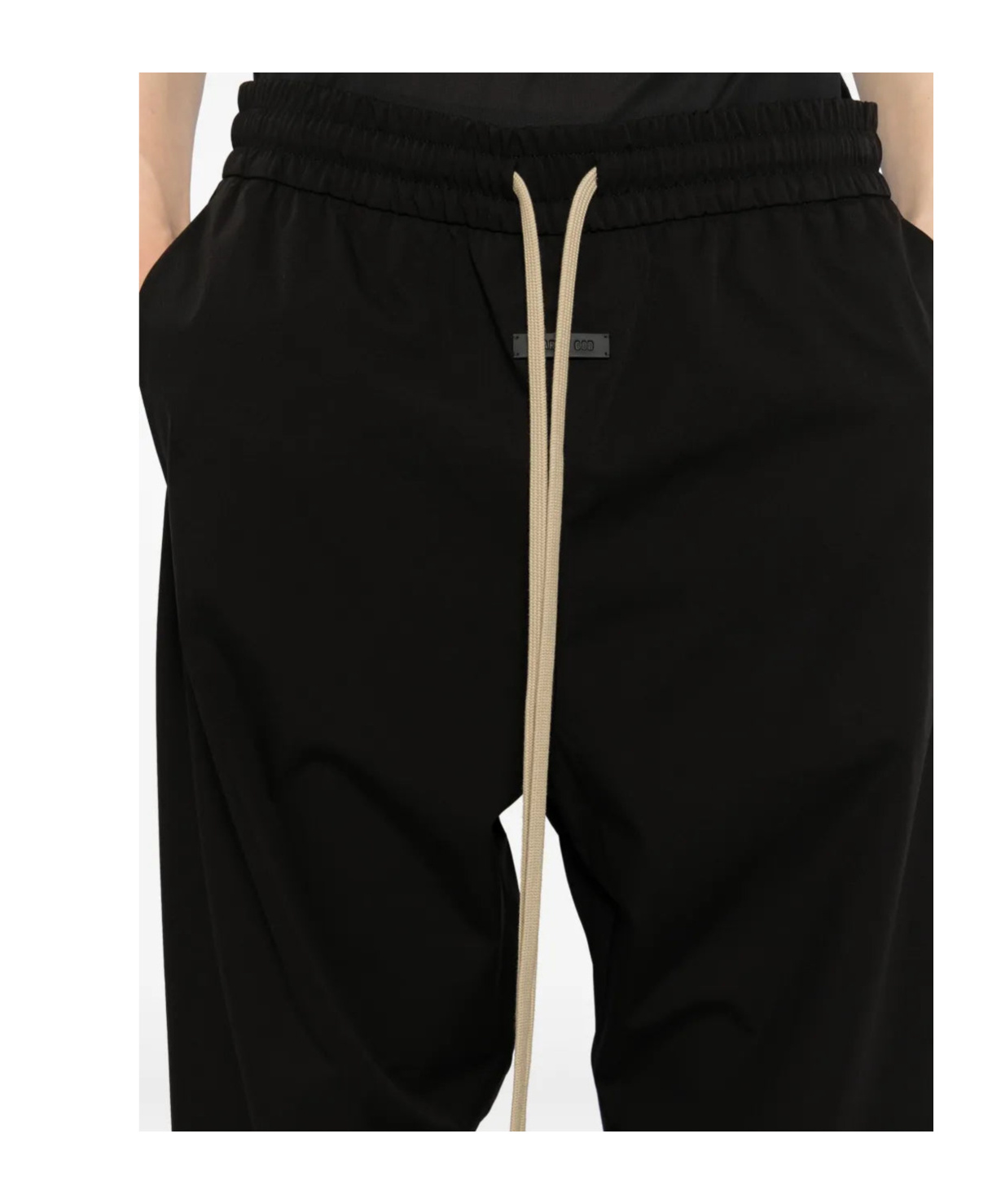 Fear Of God Elasticated Waist Drawstring Sweatpant With Side Pockets In Black