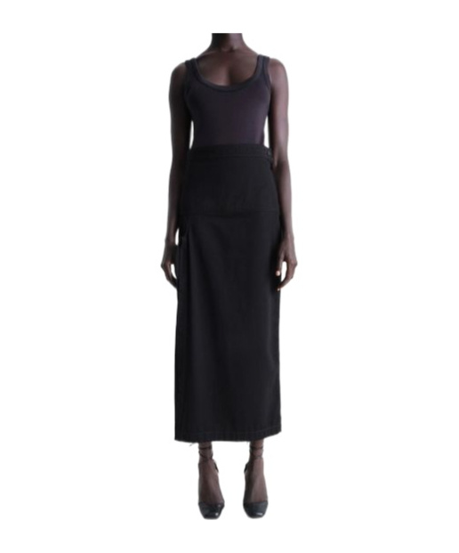 Shop Lemaire Skirt With Slit In Black