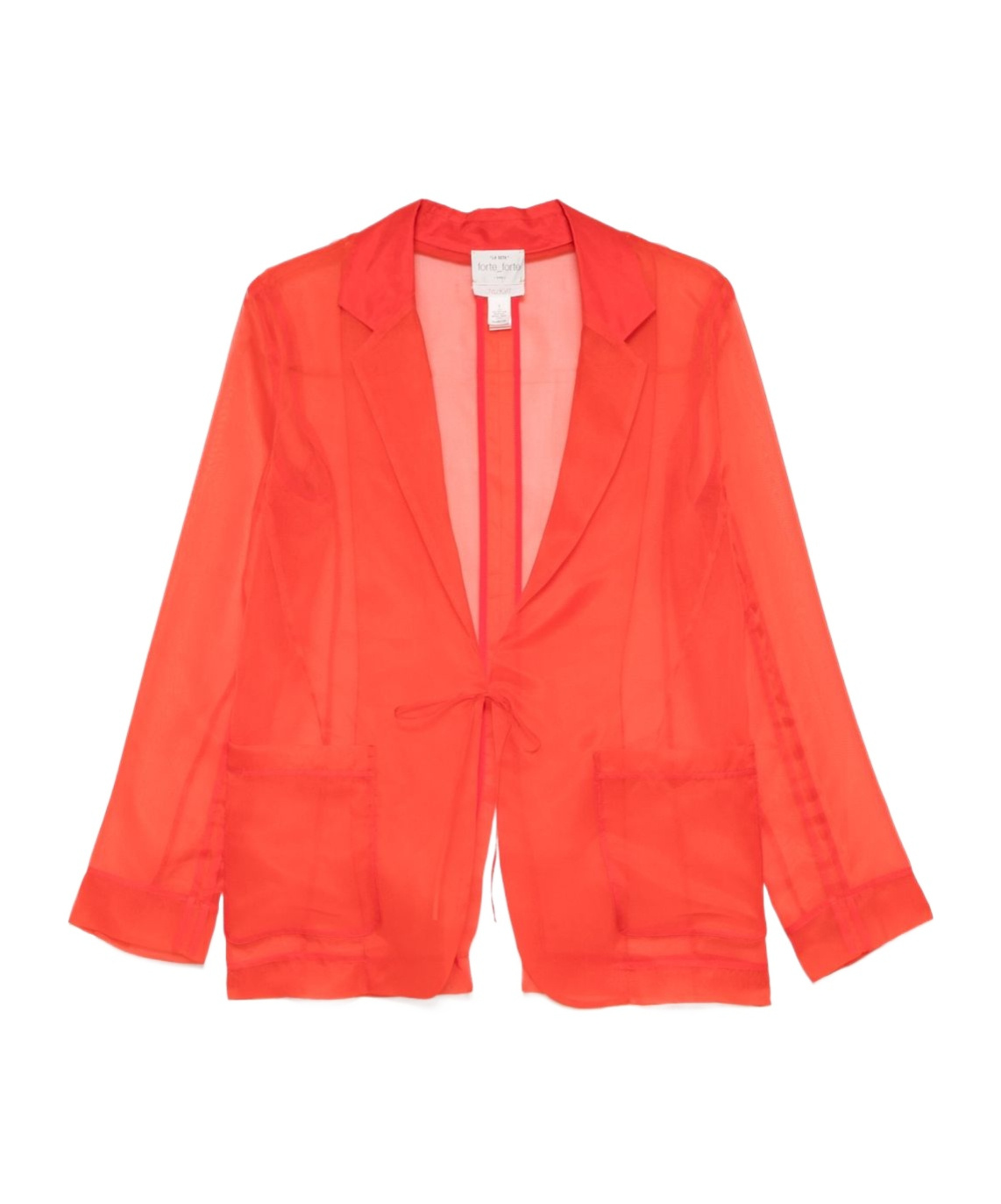 Shop Forte Forte Silk Blazer In Orange