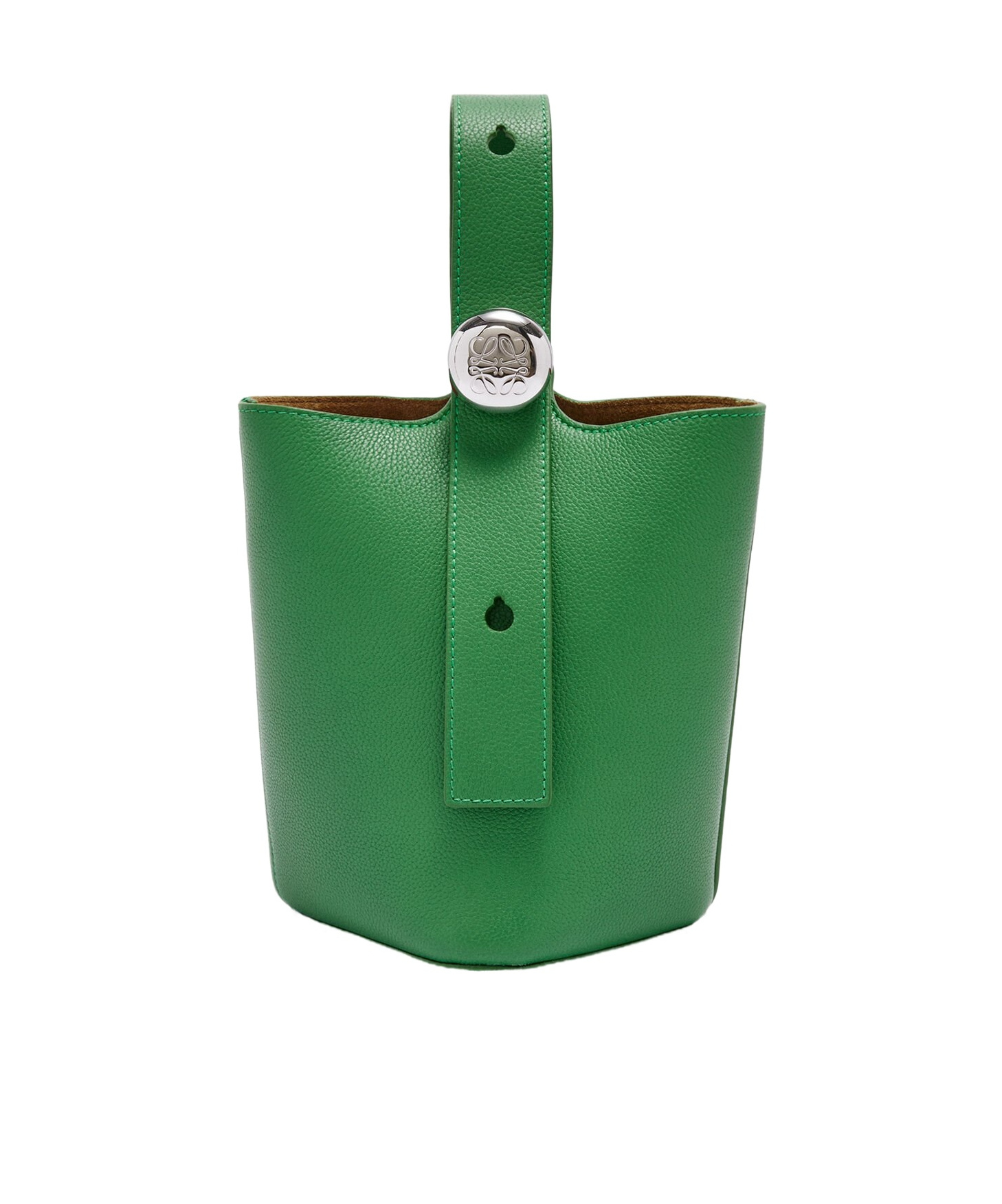 Loewe Single Shoulder Bucket Bag In Tropical Green