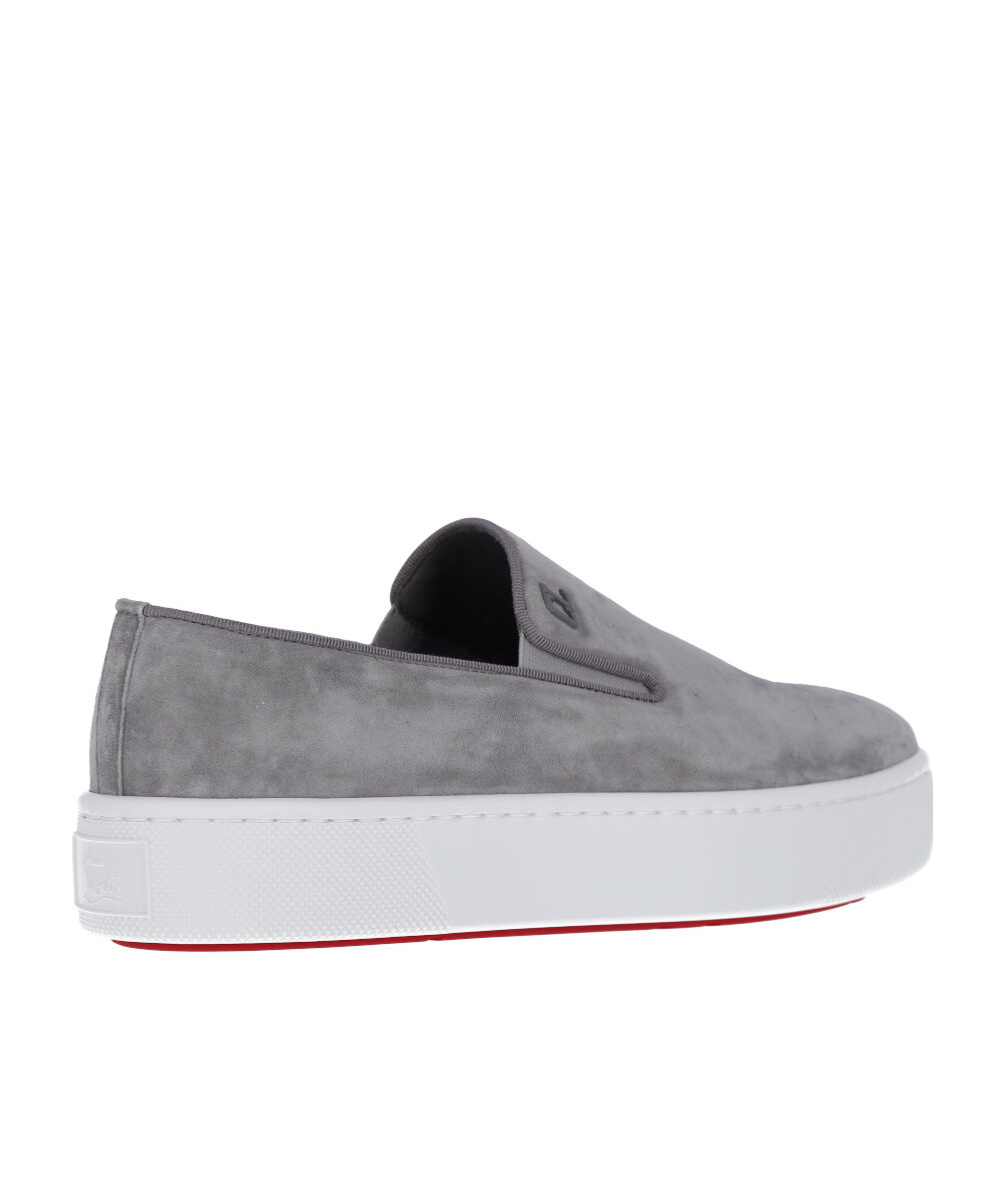 Christian Louboutin Round Head Low Upper Board Shoes In Gray