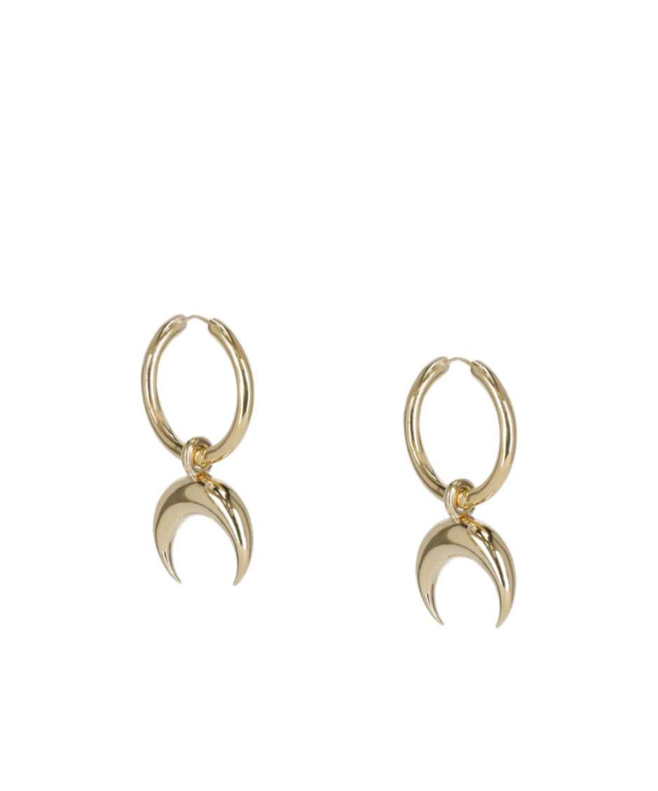 Marine Serre Moon Pendant Ring Earrings In Yellow