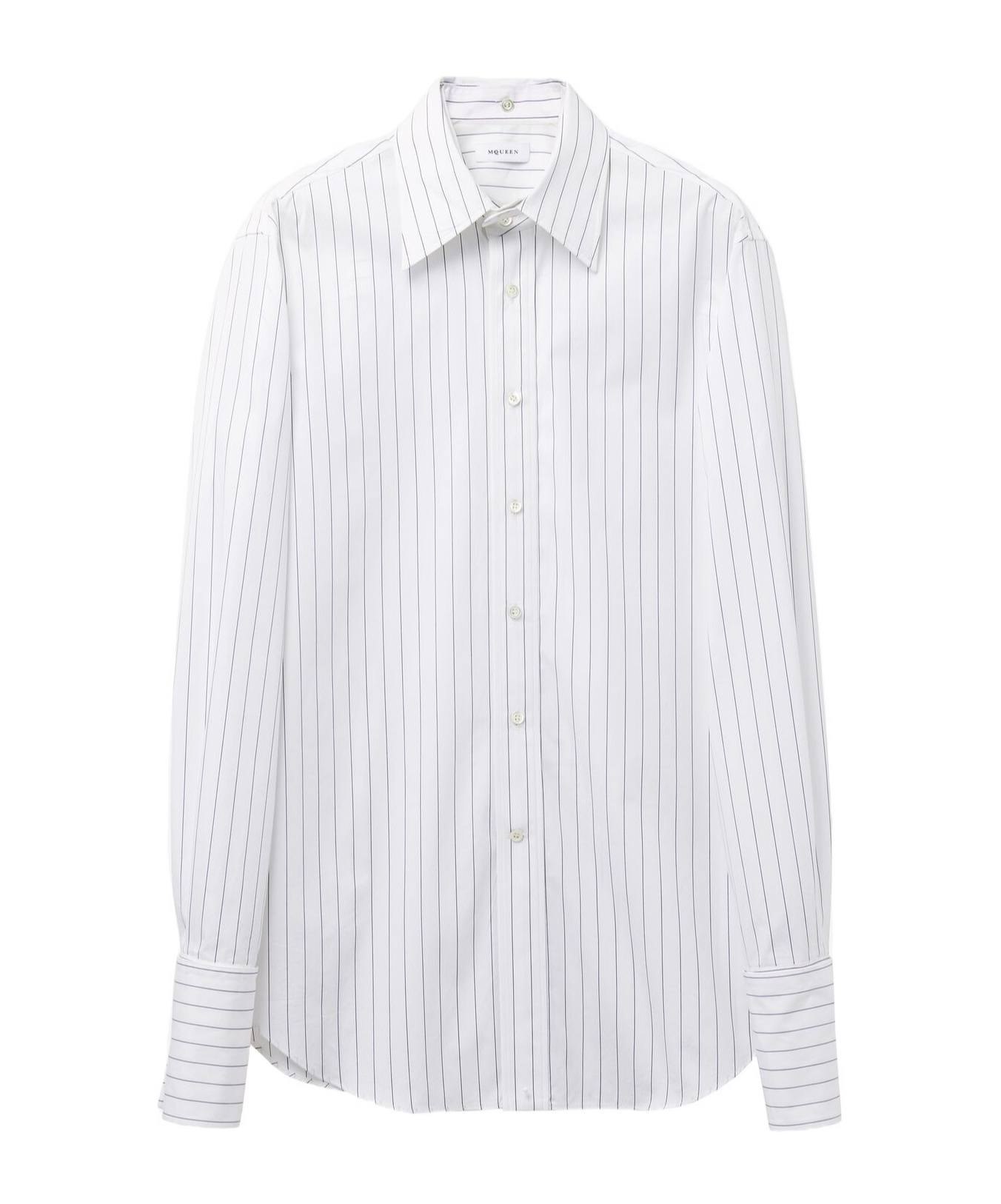 Alexander Mcqueen Wide-striped Shirt In White