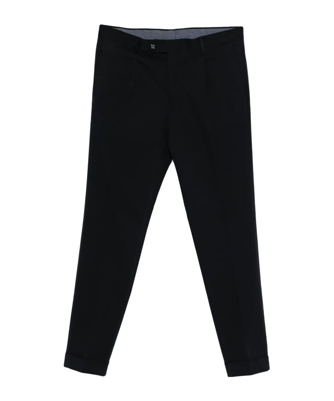 Barba Napoli Pleated Casual Pants In Black
