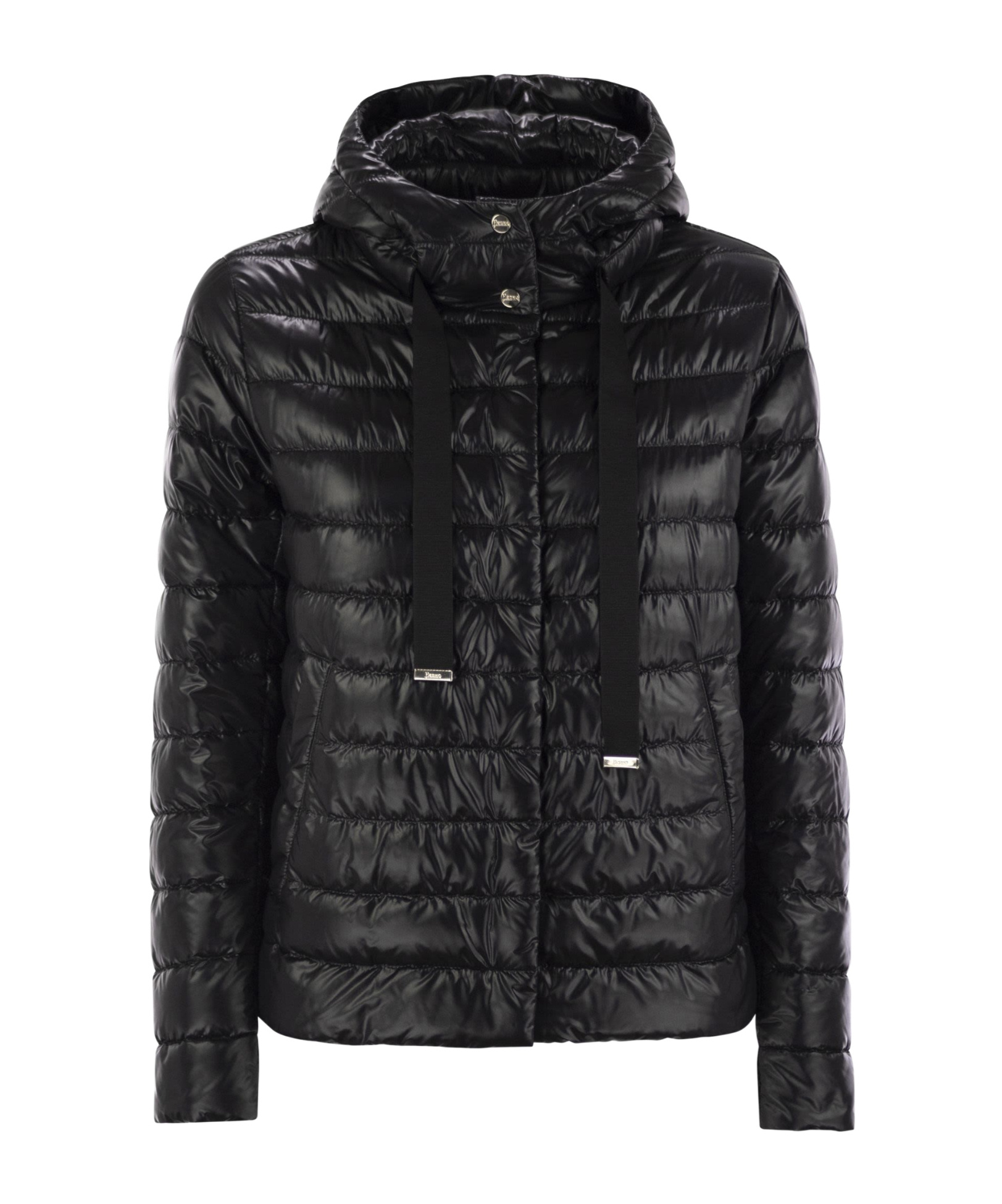 Herno Ultralight Nylon Down Jacket In Black