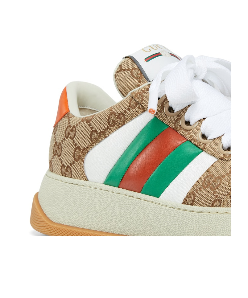 Shop Gucci Double Screener Low-top Sneakers In Nude