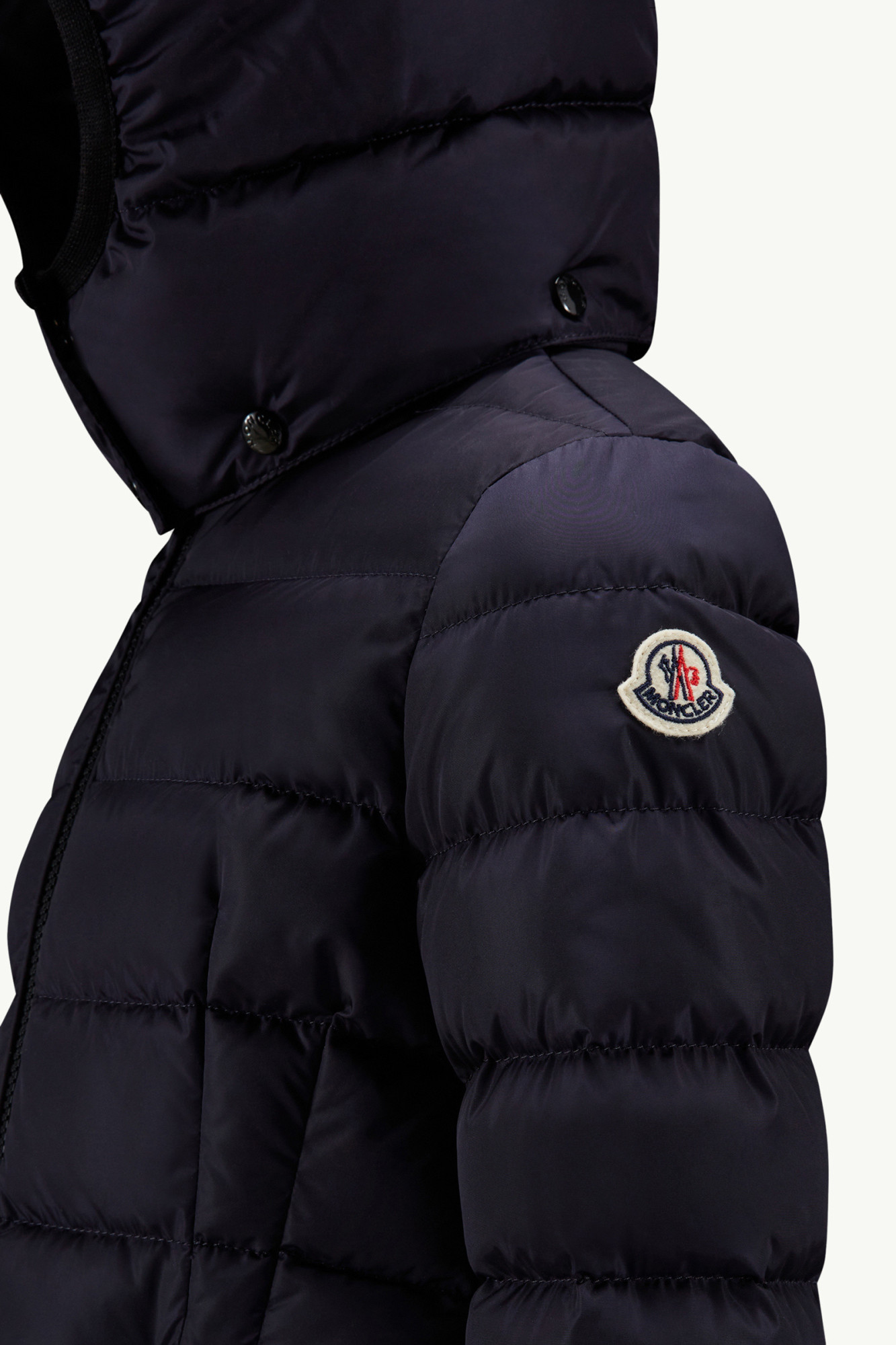 Moncler Charpal Hooded Down Jacket In Blue