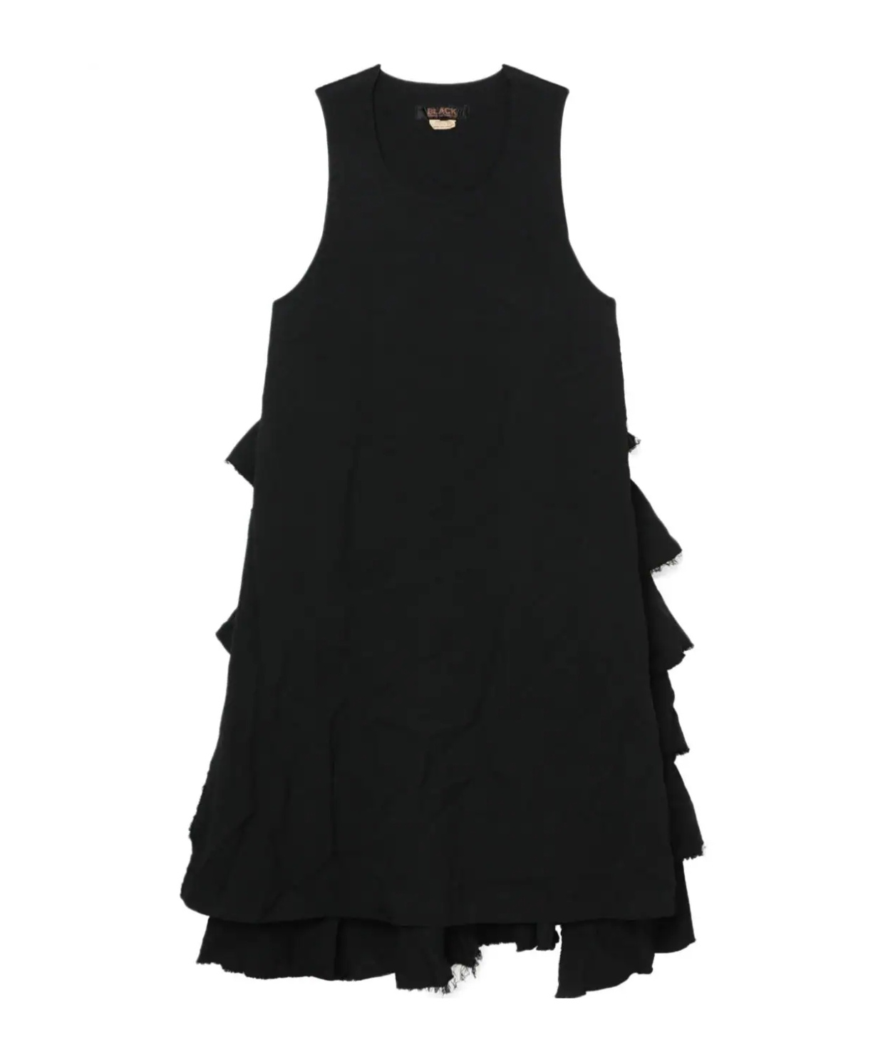 COMME DES GARÇONS RUFFLED-PANEL MIDI DRESS 