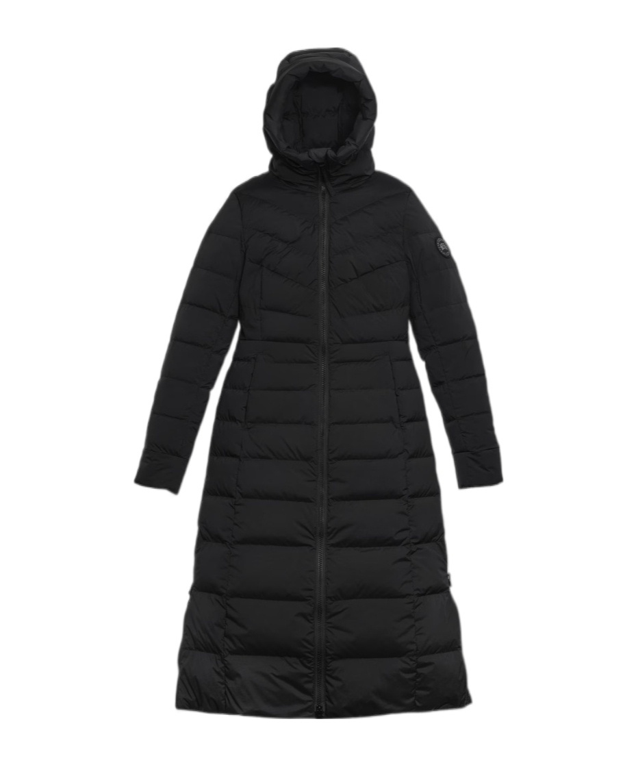 Canada Goose Clair Long Coat Black Label In Black