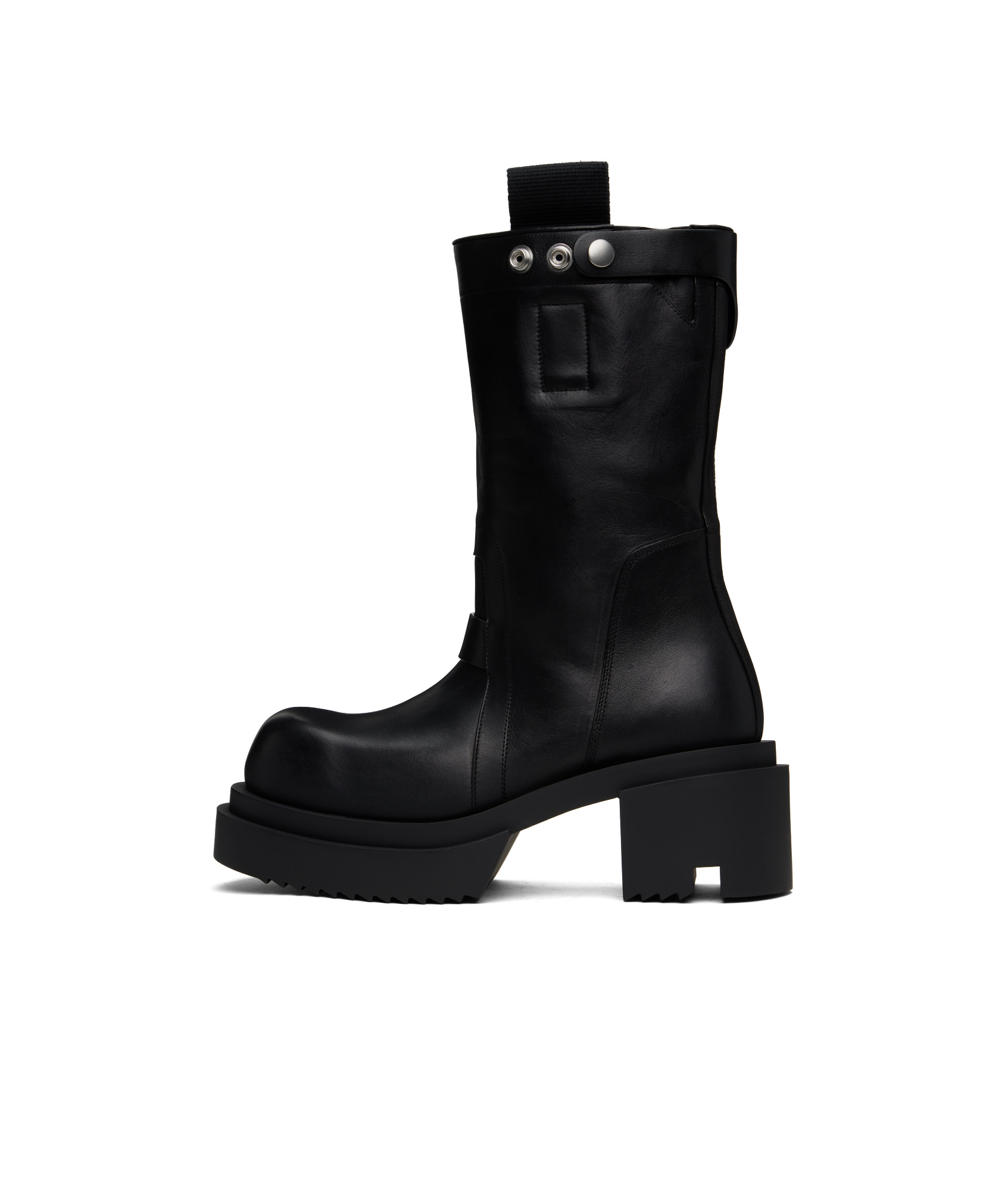 Rick Owens Hollywood Loo Pull On Medium Boots In Black