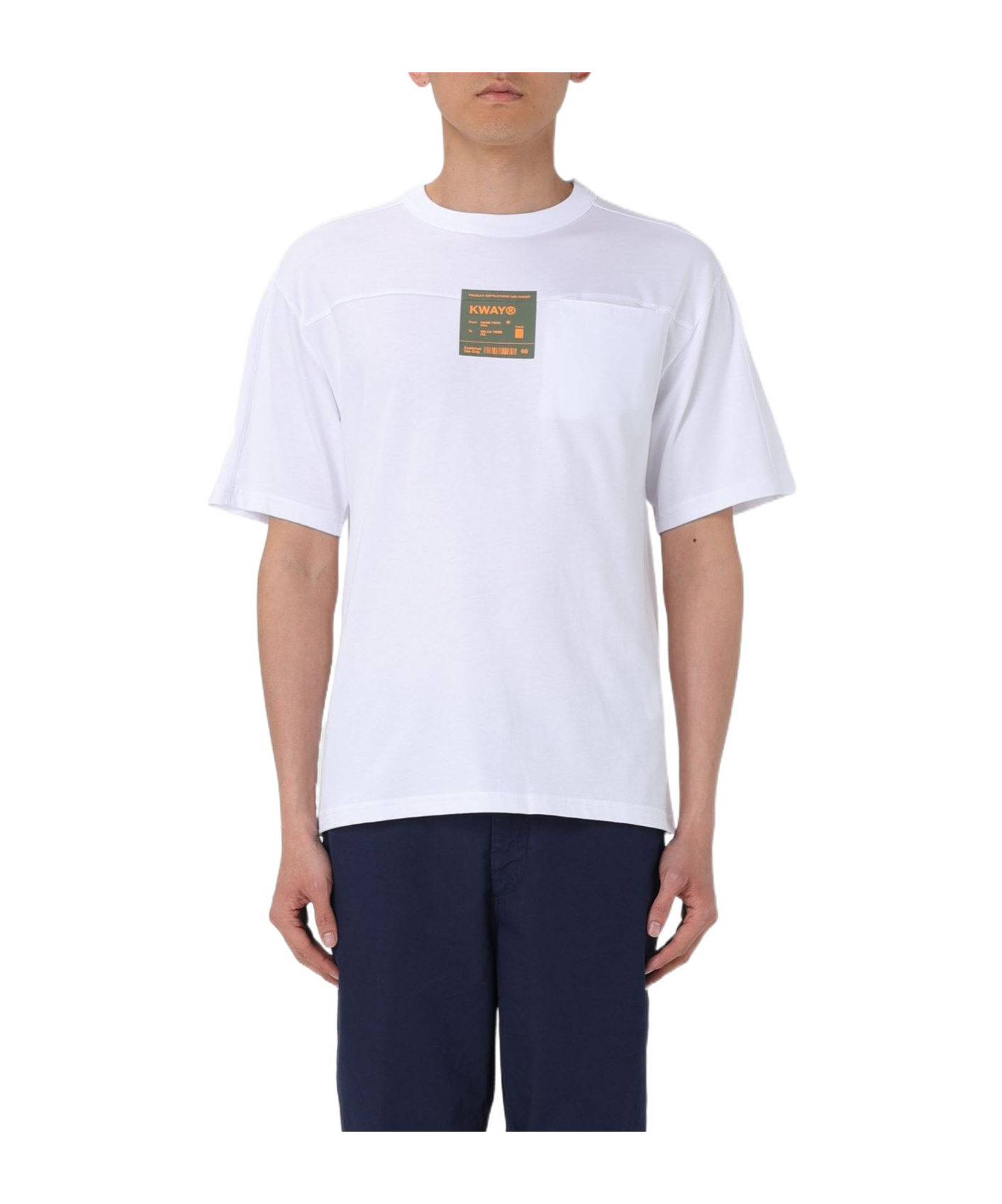 K-way Fantome Cotton Crew-neck T-shirt In Purple