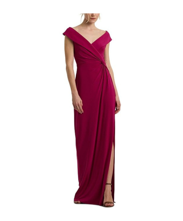 Polo Ralph Lauren Leonida Sleeveless Gown In Red