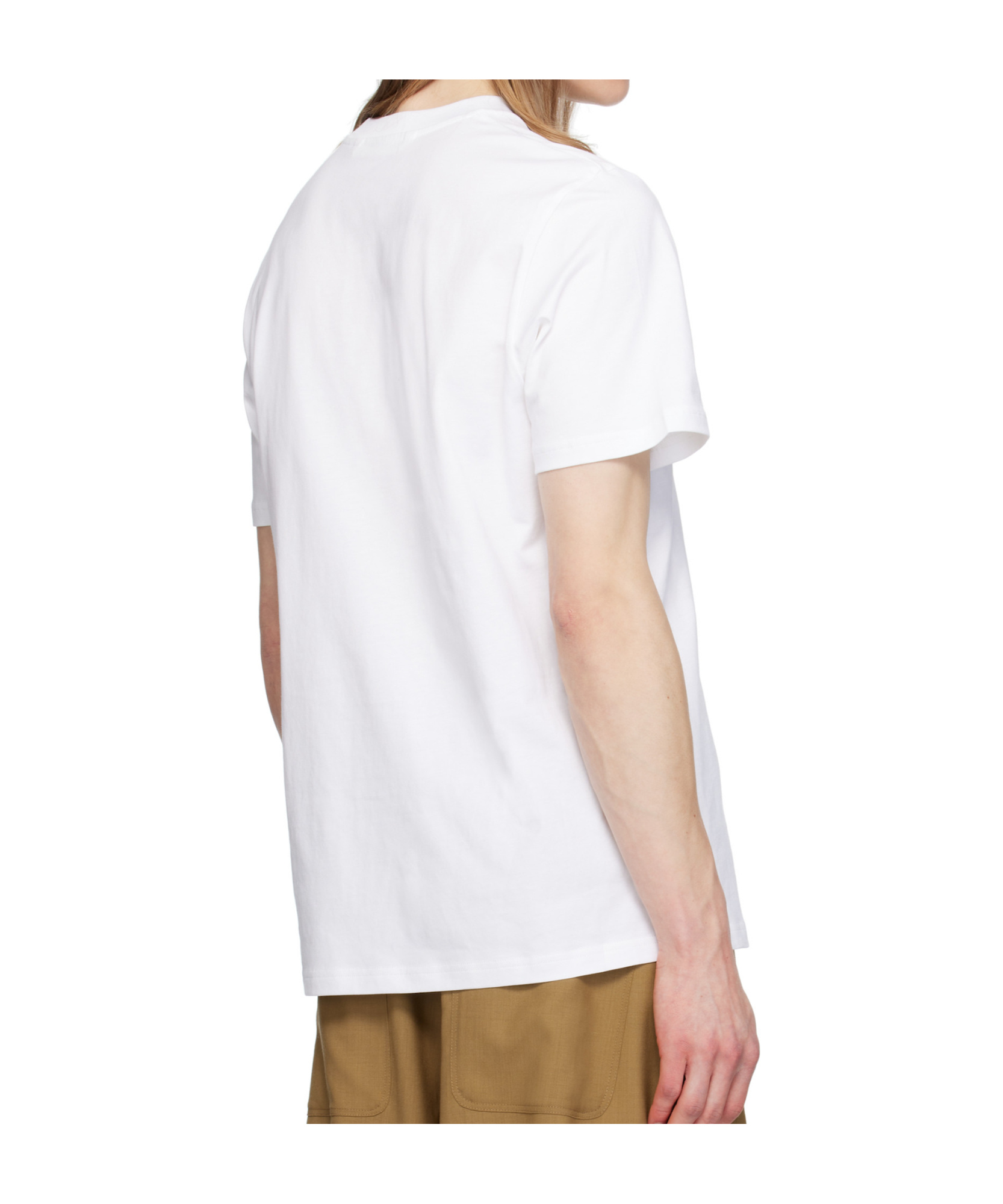 Moncler Men Cotton Pack Of Three Logo Patch T-shirts In White