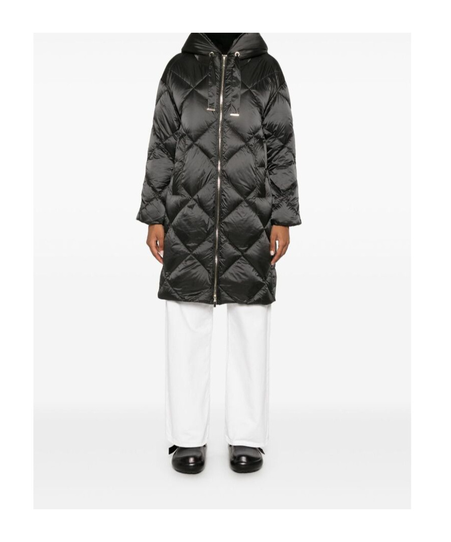 Max Mara Trefe Parka In Black