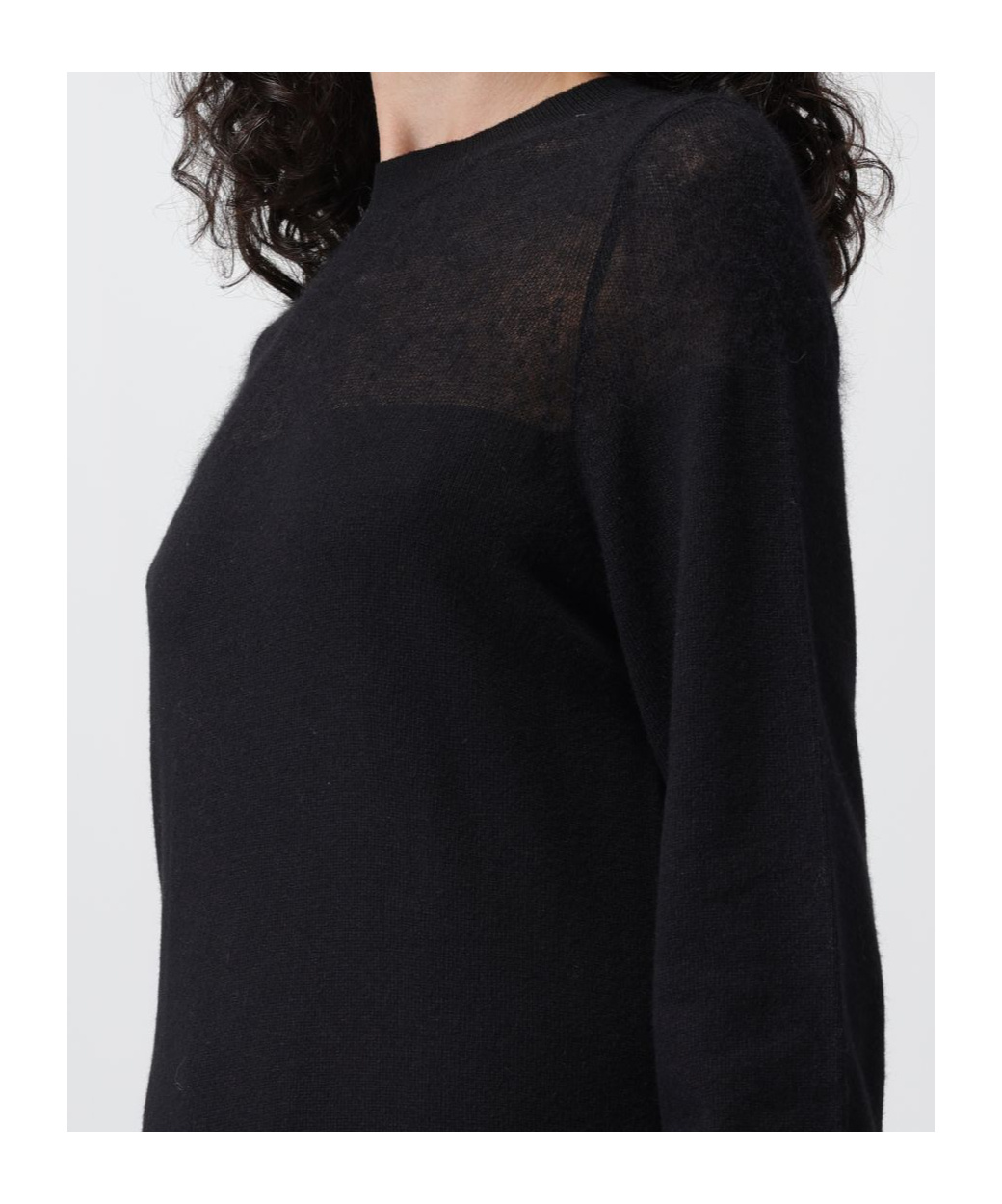 Fabiana Filippi Panelled Crewneck Jumper In Black