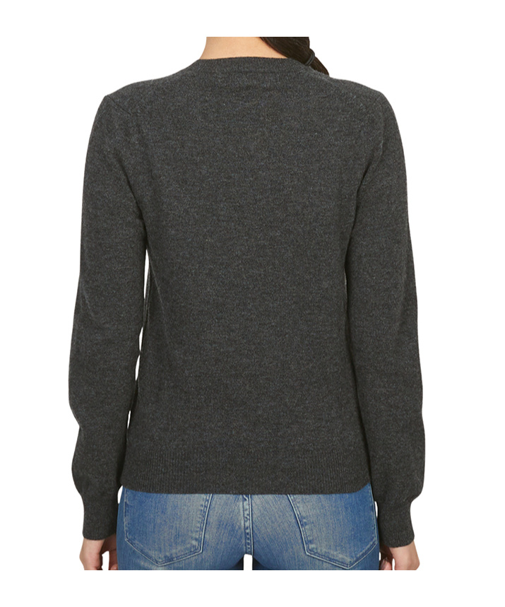 Comme Des Garçons Long-sleeved Sweater In Gray