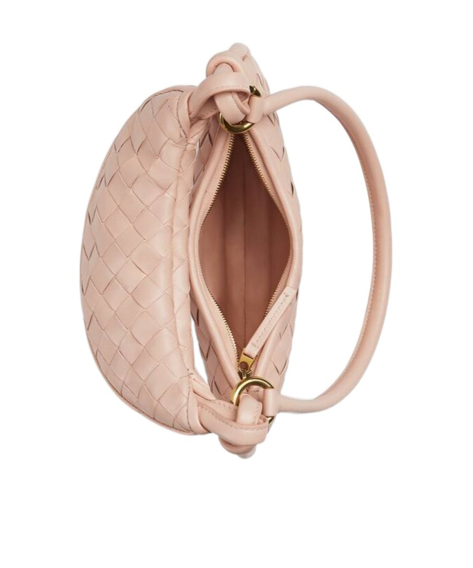 Bottega Veneta Gemelli Small Intrecciato Shoulder Bag In Nude