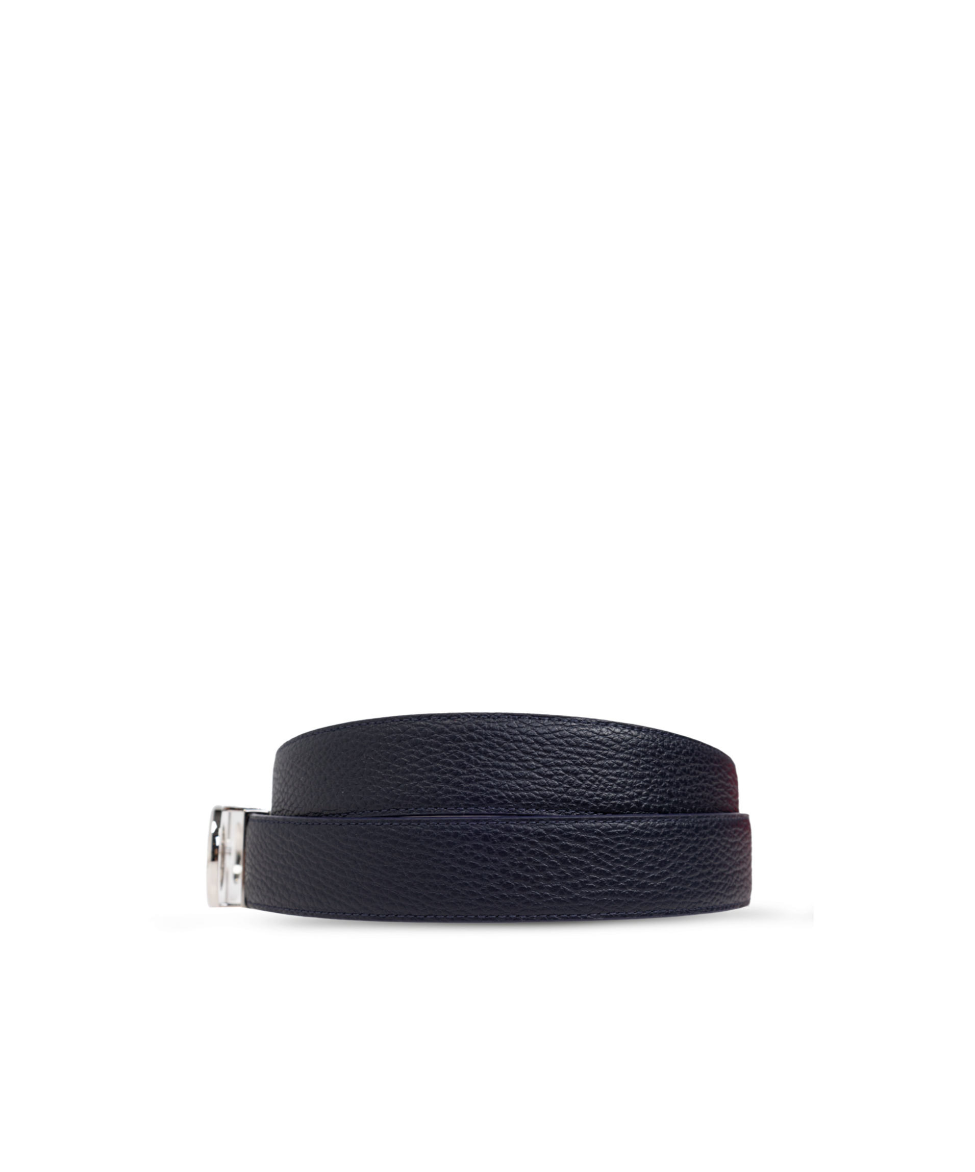 Ferragamo Reversible And Adjustable Gancini Belt In Black