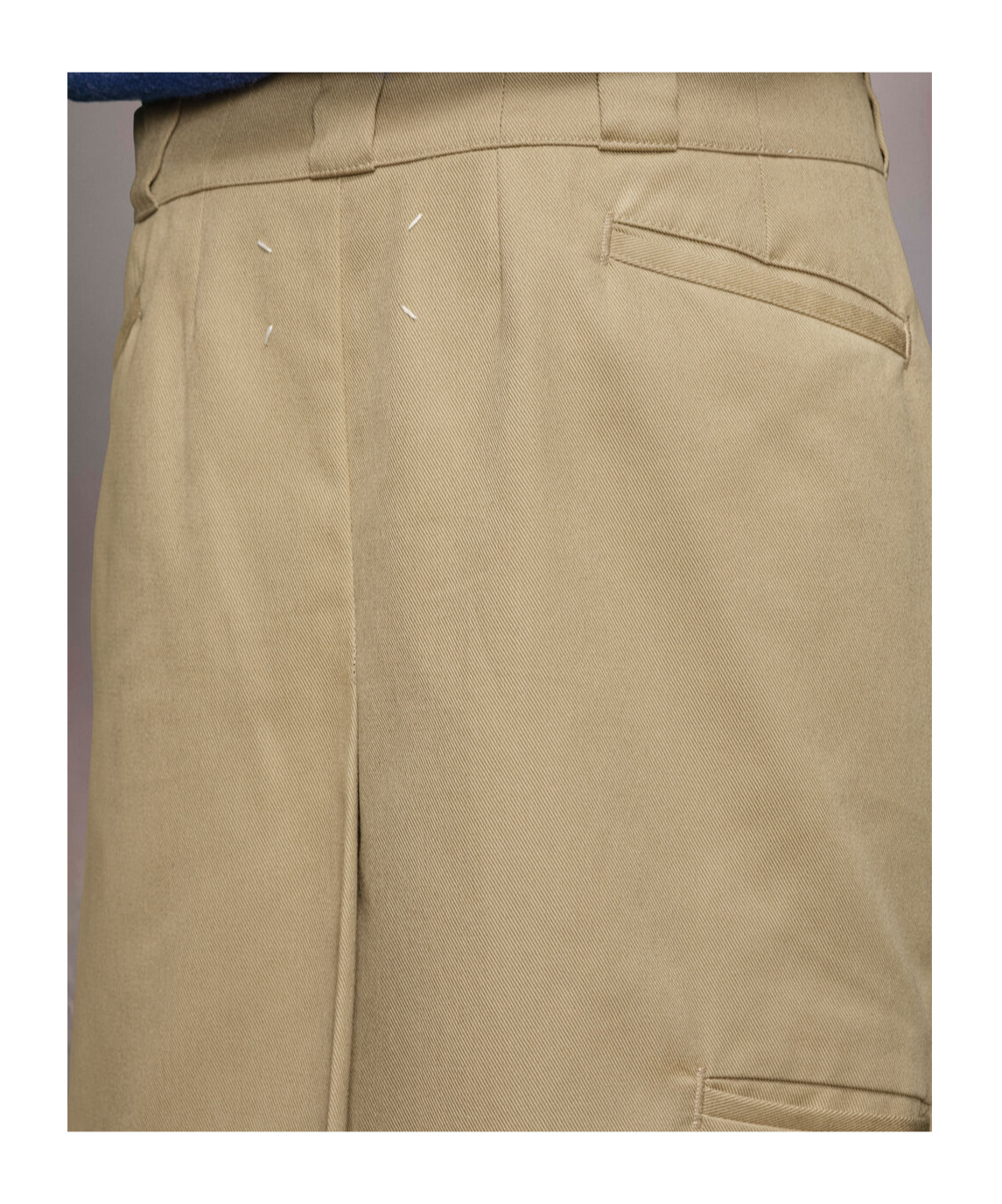Maison Margiela Cotton Gabardine Midi Skirt Skirts Beige In Nude