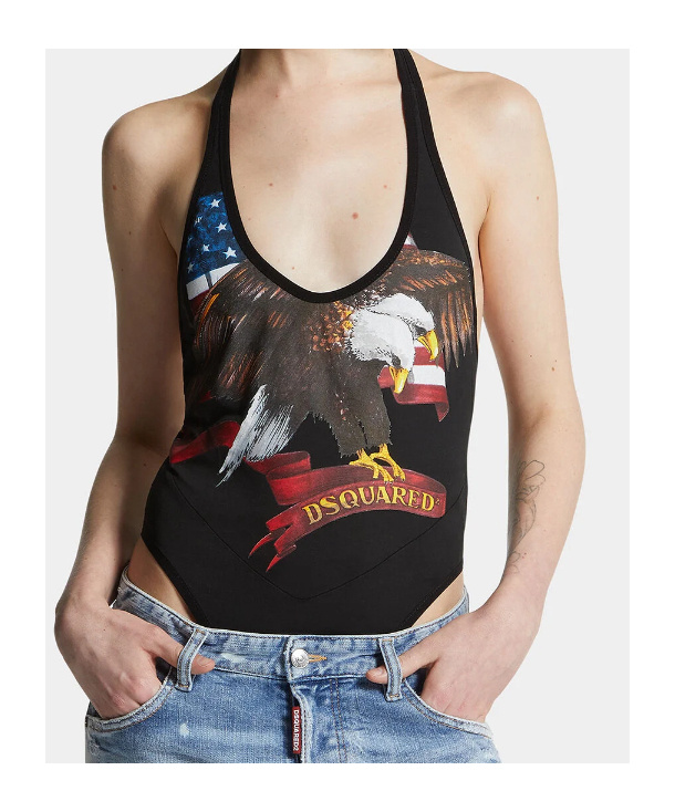 Dsquared2 Bettter X D2 Racer Bodysuit In Multi