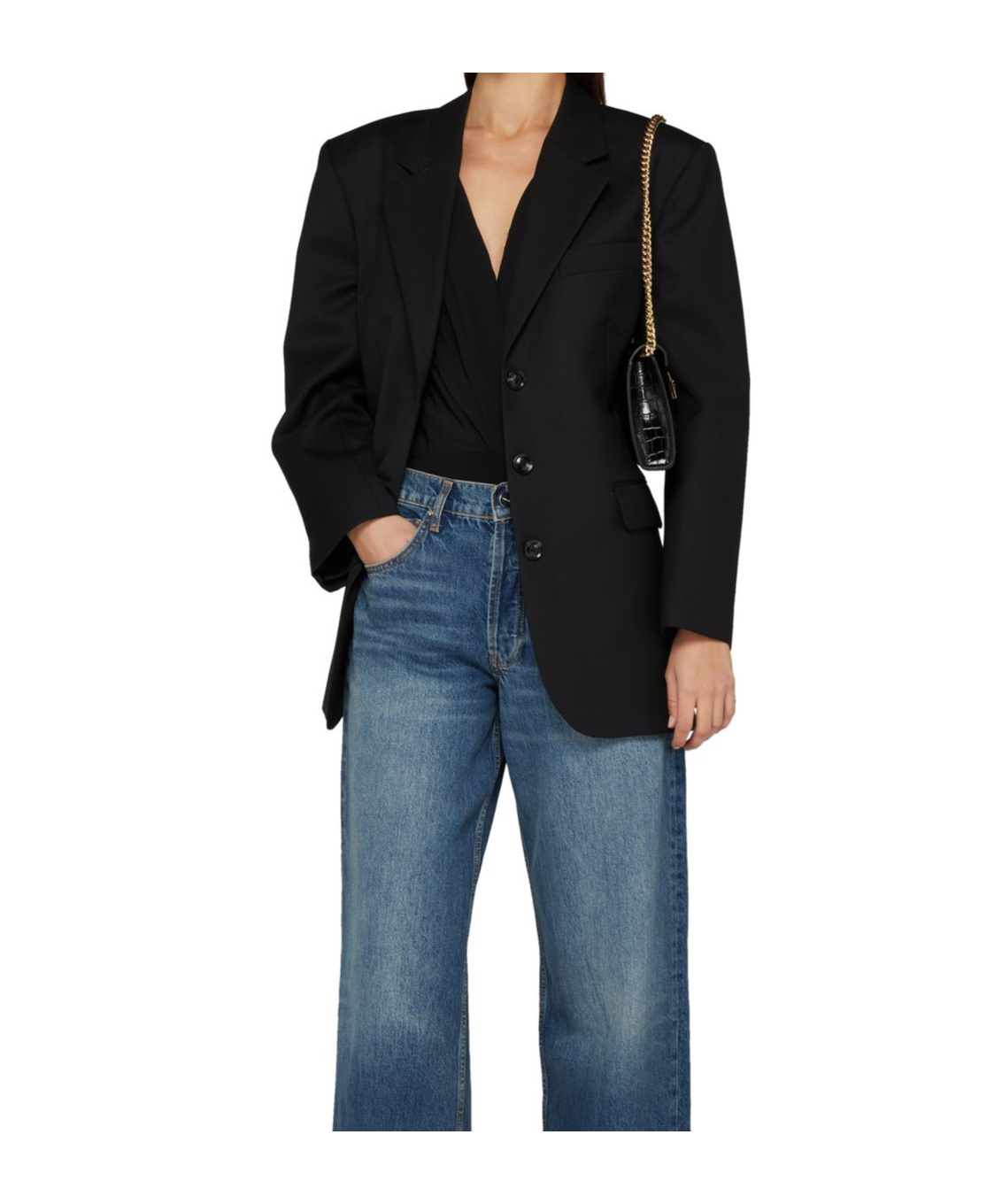 Shop Anine Bing Sara Blazer In Black