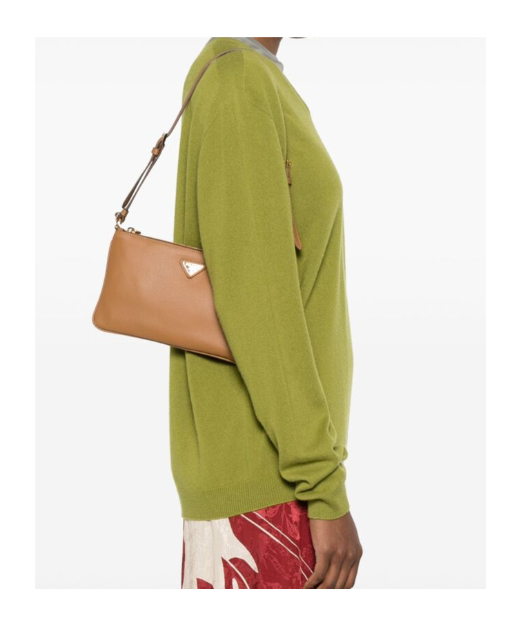 Prada Leather Pouch In Nude