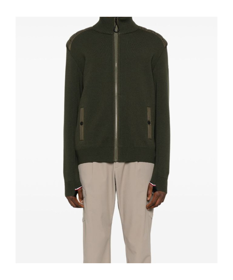 Moncler Long-sleeved Sweater In Brown