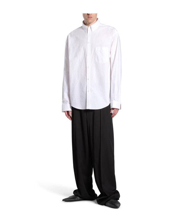 Balenciaga Political Stencil Cotton Shirt In White