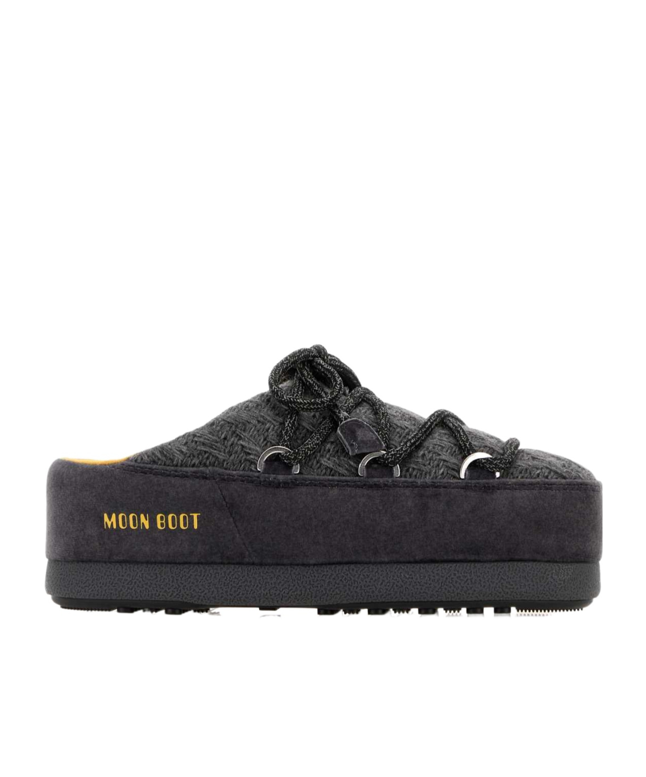 Moon Boot Evx Knit Flat Mules In Gray