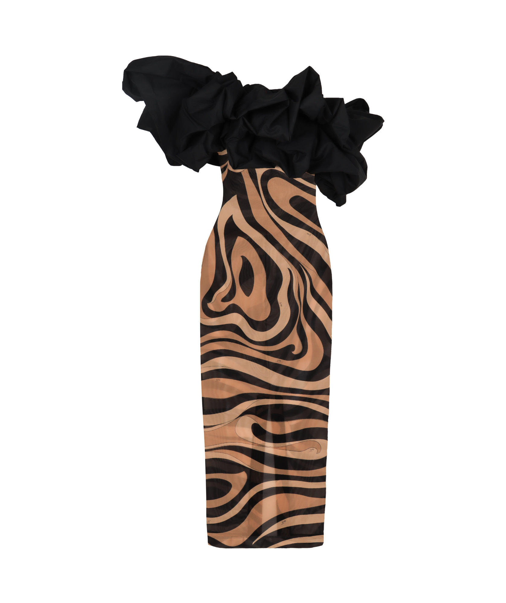 Emilio Pucci Printed Single-shoulder Dress