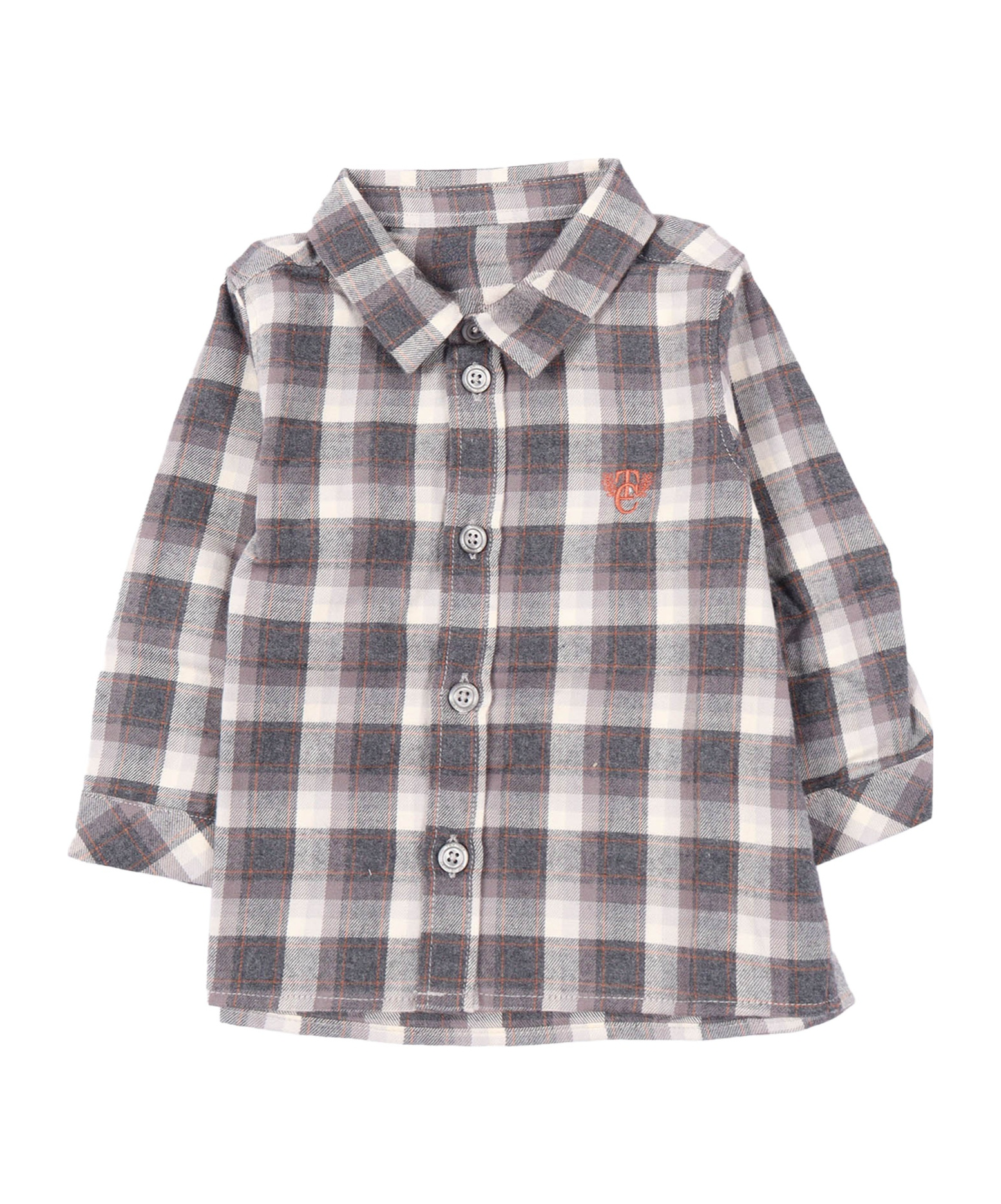 Tartine Et Chocolat Checked Cotton Shirt In Gray