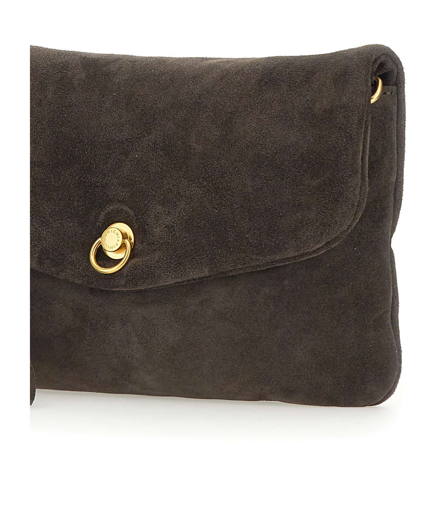 Gianni Chiarini Logo Patch Clutch Bag In Black