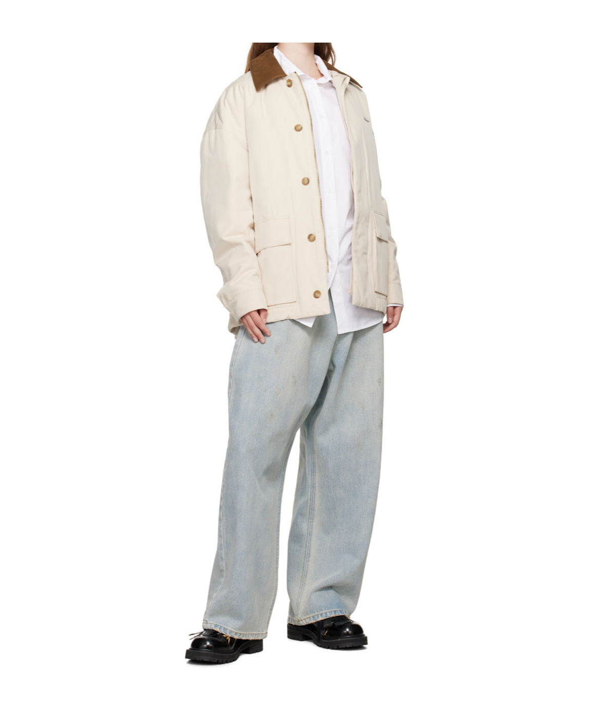 WE11 DONE BELT-LOOP JEANS