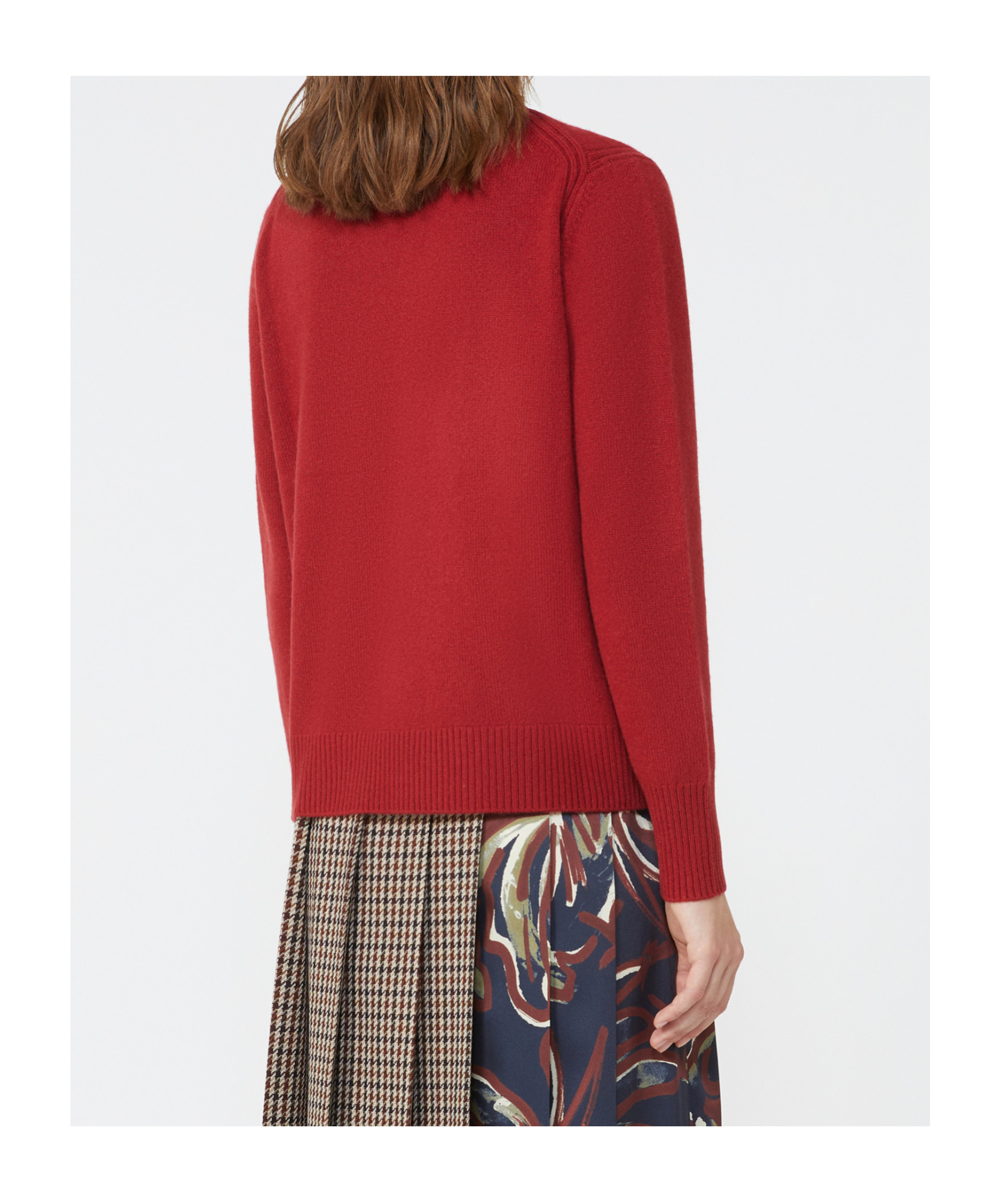 Weekend Max Mara Silk And Wool Yarn Pullover In Red