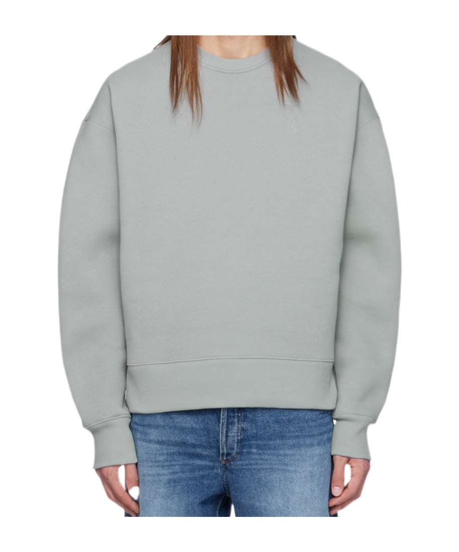 Ami Alexandre Mattiussi Long-sleeved Sweater In Gray
