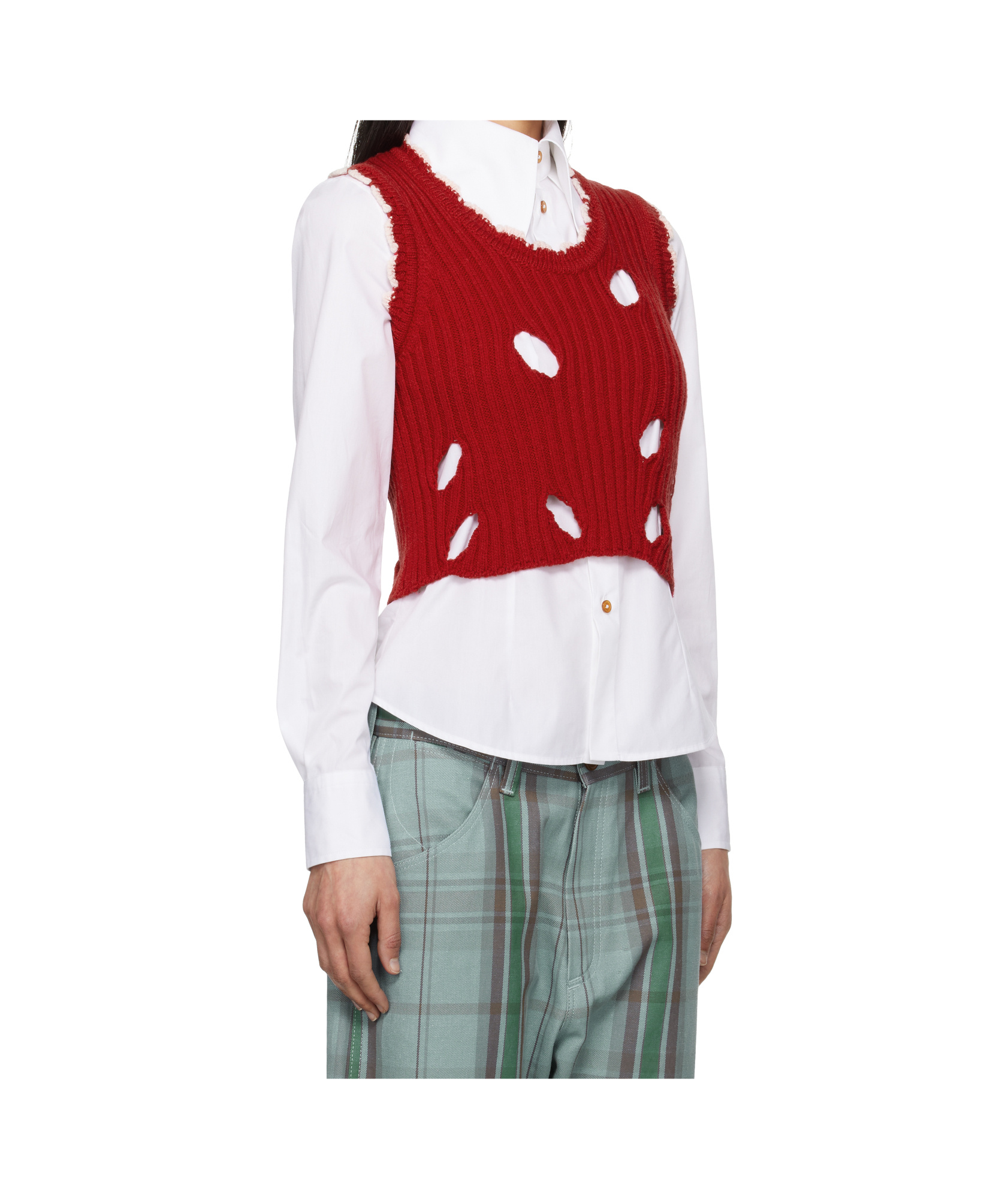 Vivienne Westwood Red Slash Tank Top In Red