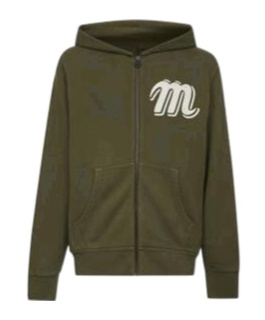 Moncler Long-sleeved Hooded Sweatshirt In Green