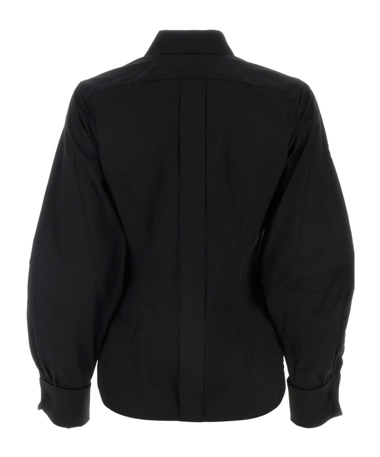 Max Mara Camicia Pagina In Popeline Stretch Nero Donna In Black