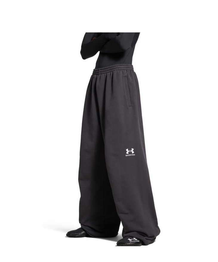 Shop Balenciaga Men's Under Armour Baggy Sweatpants In Black/white