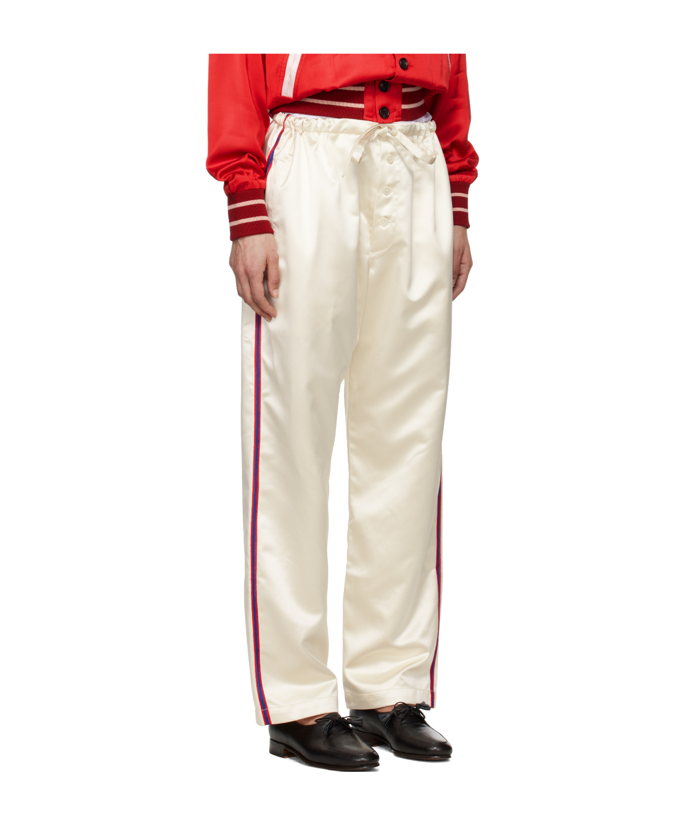 Bode Redtail Pajama Pants In White