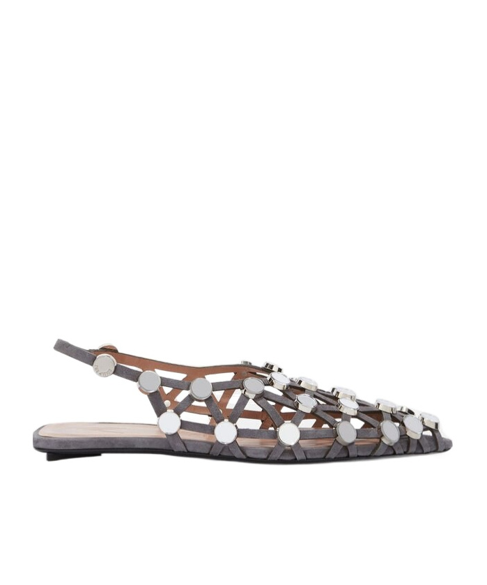 ATTICO THE ATTICO GRID BALLERINA SHOES