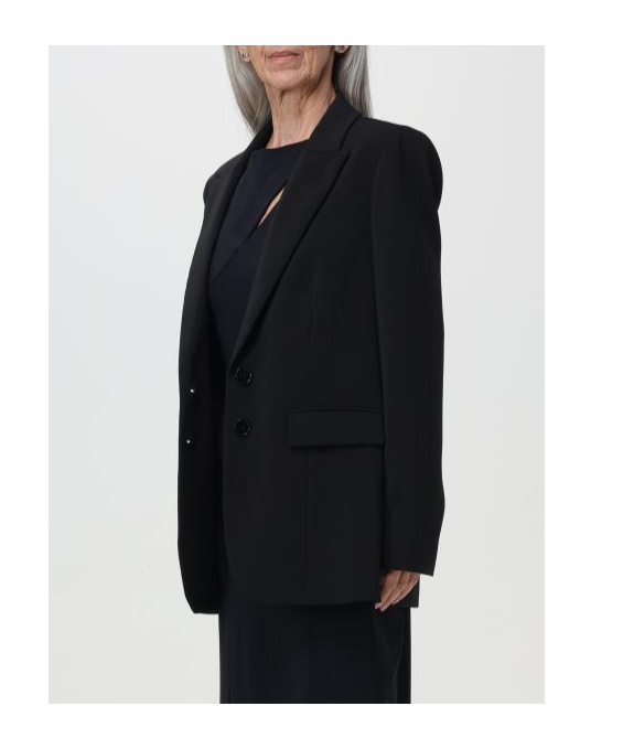 Patrizia Pepe Peak-lapels Single-breasted Blazer In Black