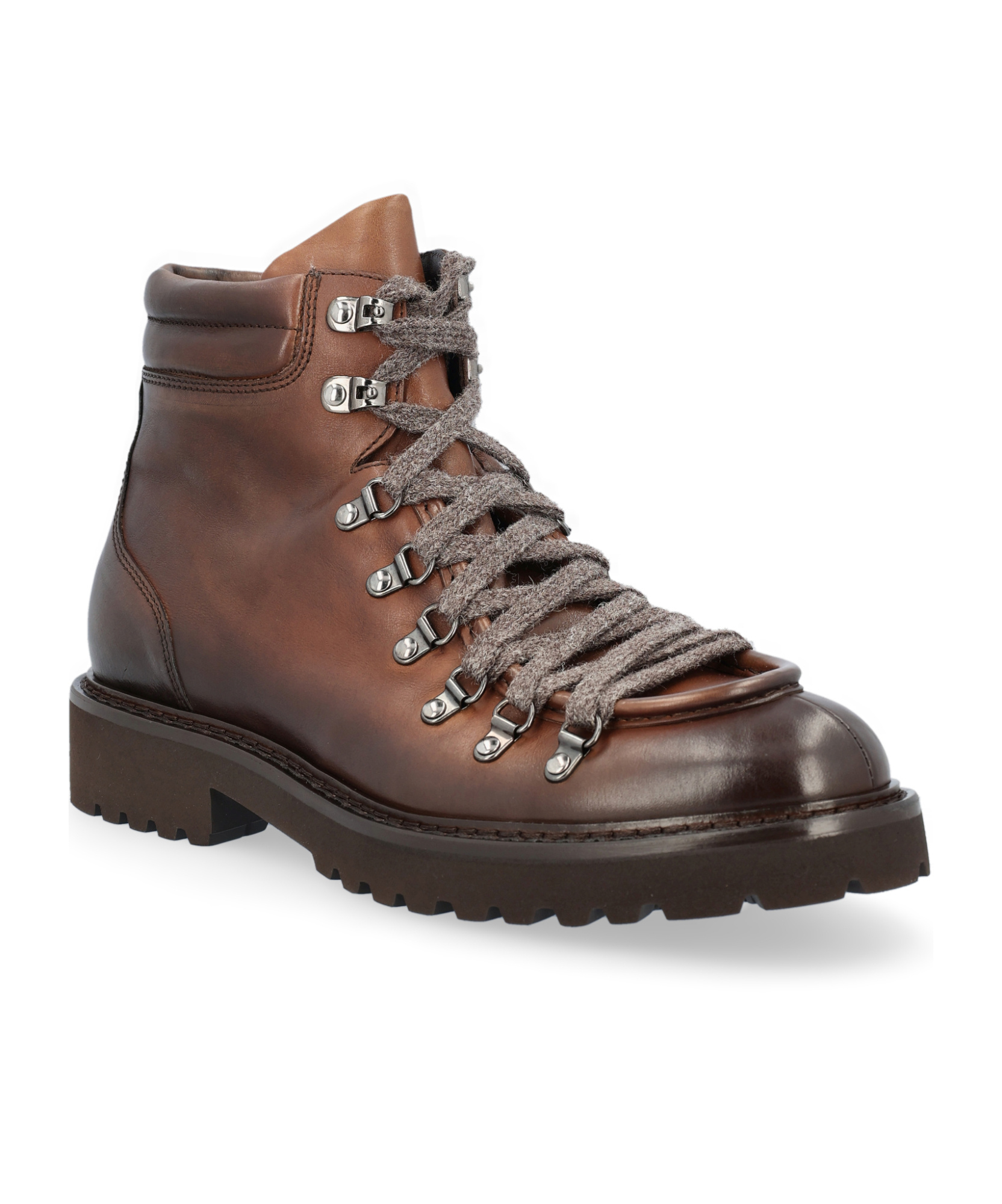 Doucal's Man Ankle Boots Chocolate Brown Size 7 Calfskin In Brown