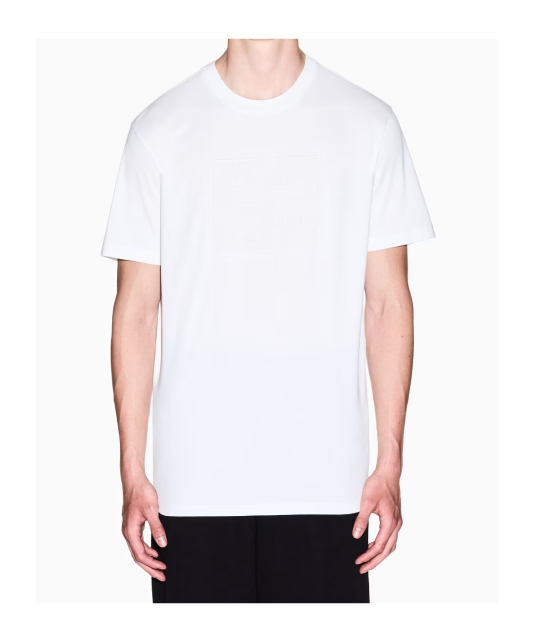 Armani Exchange Patterned Short-sleeved Shirt In White