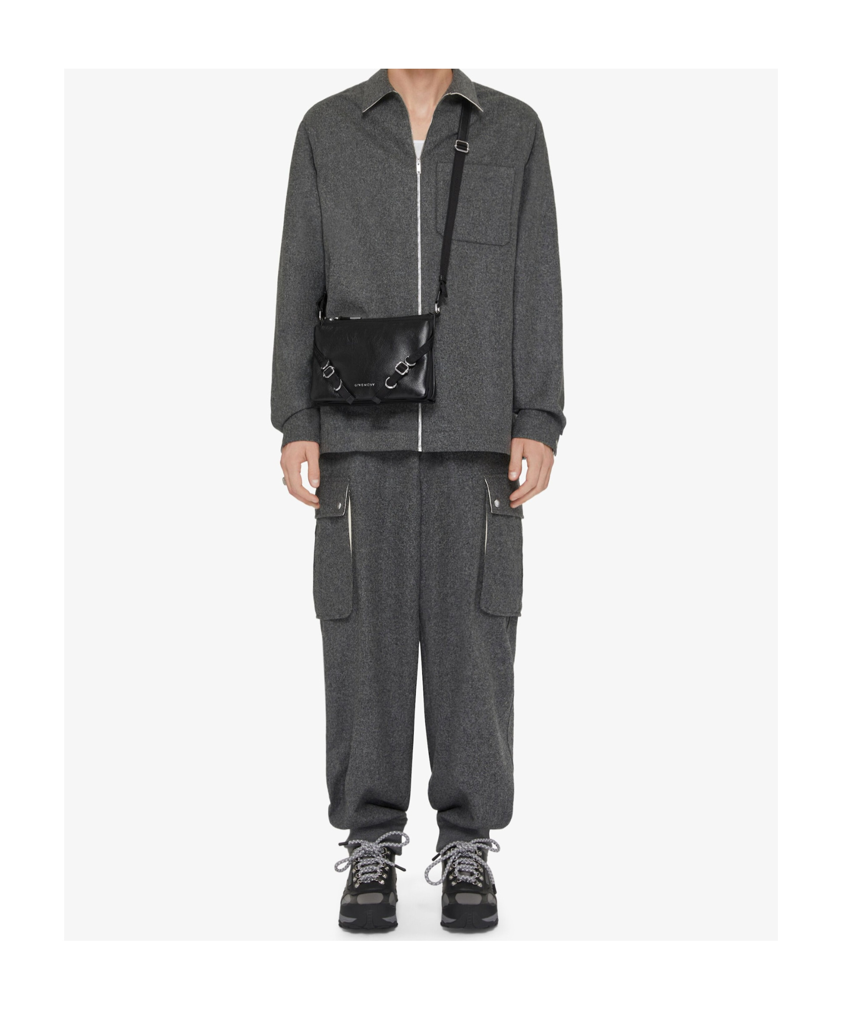 Givenchy Zippered Shoulder Bag In Black