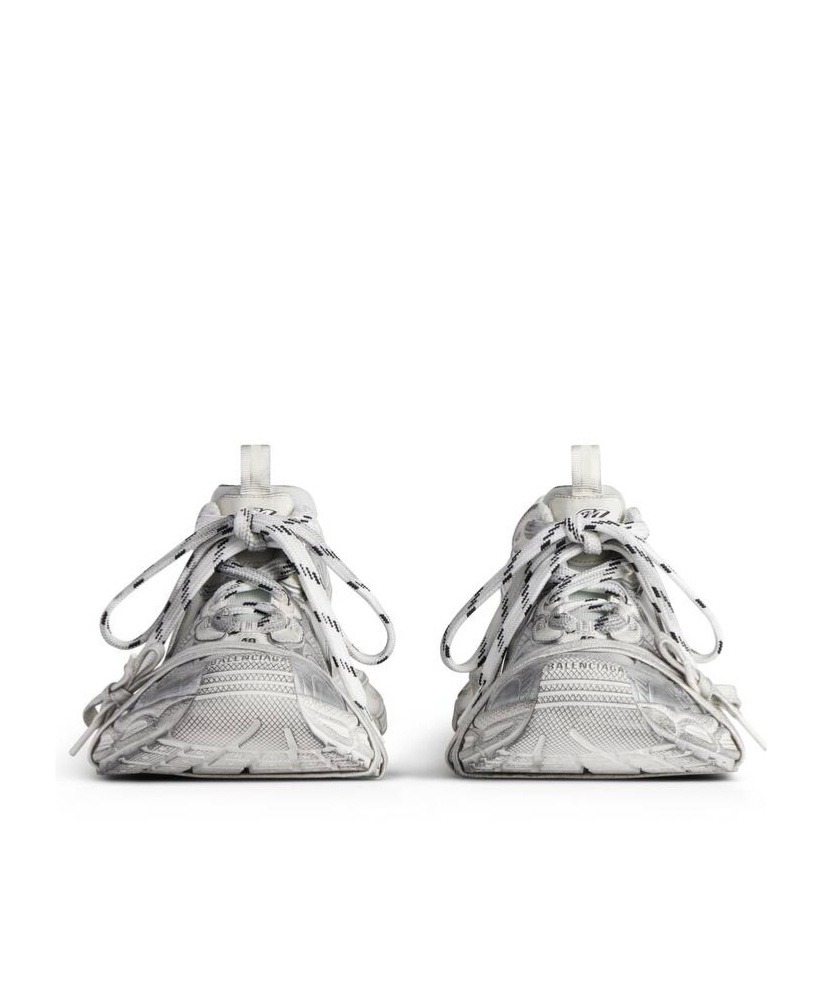 Balenciaga Eggshell Polyurethane Polyester Sneakers In Gray