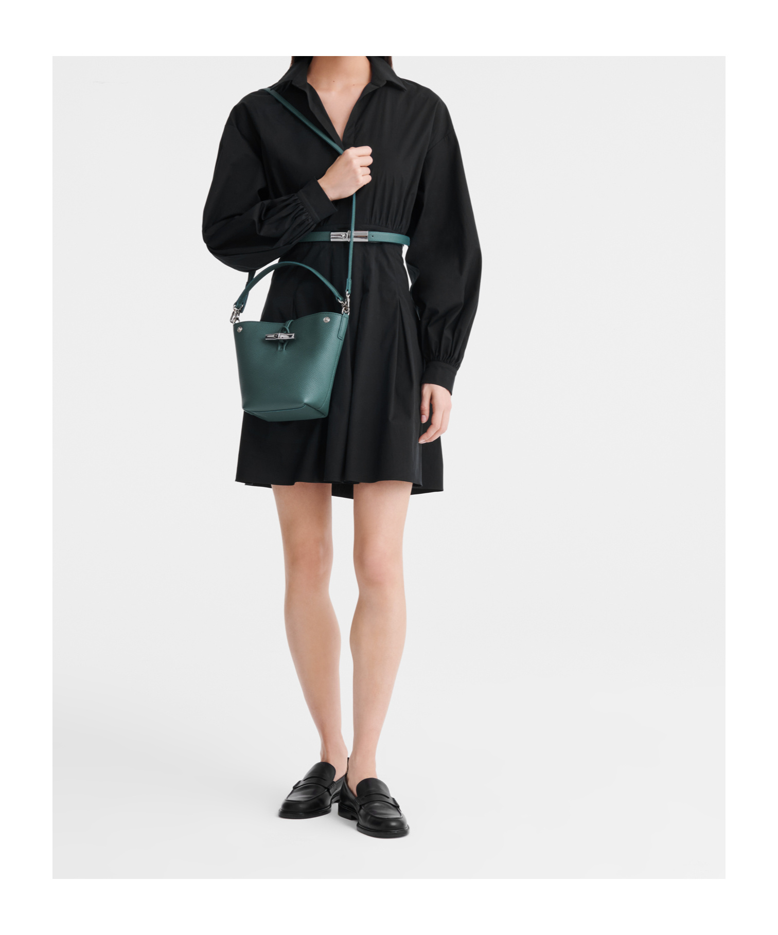 Longchamp Le Roseau Xs Bucket Bag In Green