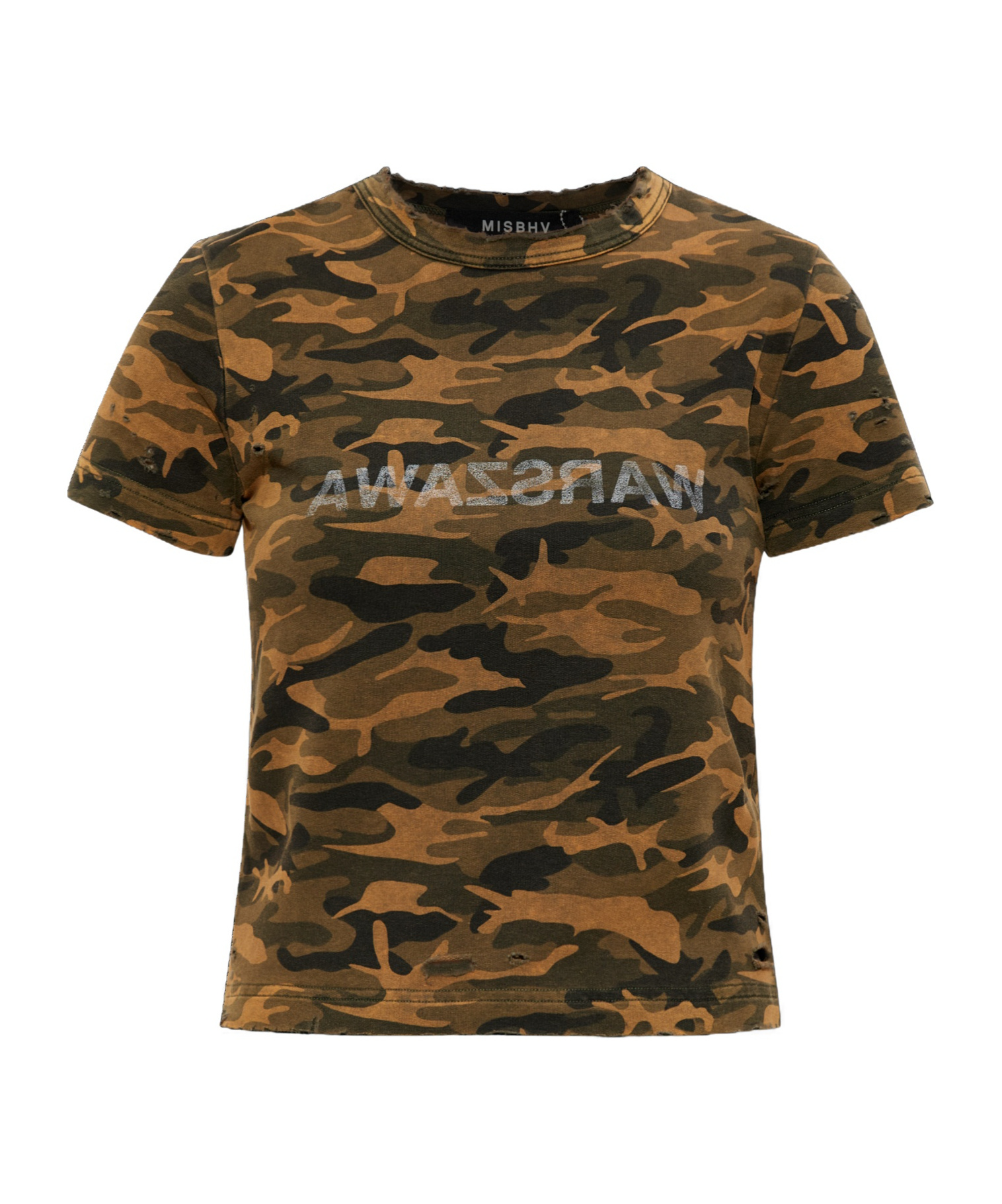 Misbhv Camouflage Printed T-shirt In Brown